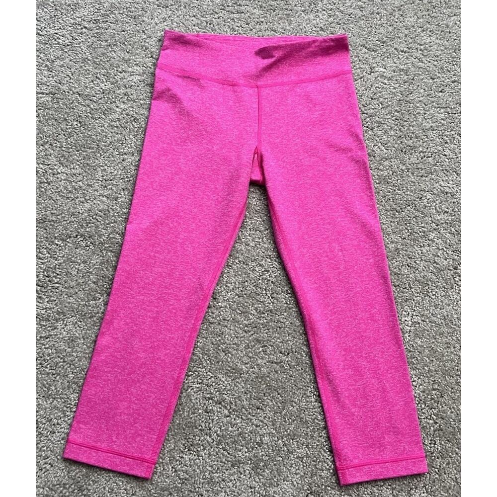 Under Armour Heathered Capris Athletic Crop Leggings Pink Size XS